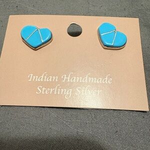 Indian Handmade sterling silver post earrings